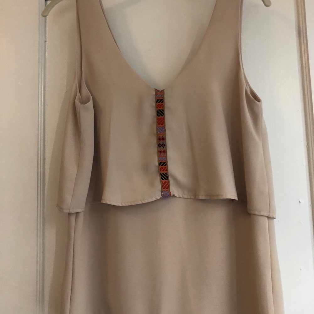 Cream top with embroidered detail